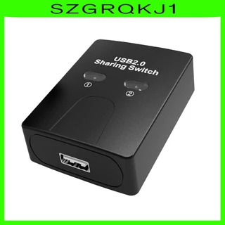 [szgrqkj1] อะแดปเตอร์แบ่งปันเครื่องพิมพ์ 2 in 1 พร้อมปุ่มสวิตช์ USB 2.0 2 สําหรับคอมพิวเตอร์ PC