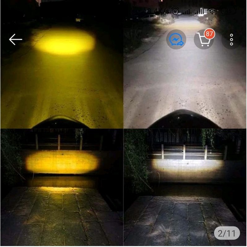 [แพ็คเกจข้อเสนอ] 2 ชิ้นไฟหน้ารถจักรยานยนต์ไฟ LED หลอดไฟ P15D T19 สปอตไลท์มอเตอร์ลำแสงสองสี - รูปที่ 2