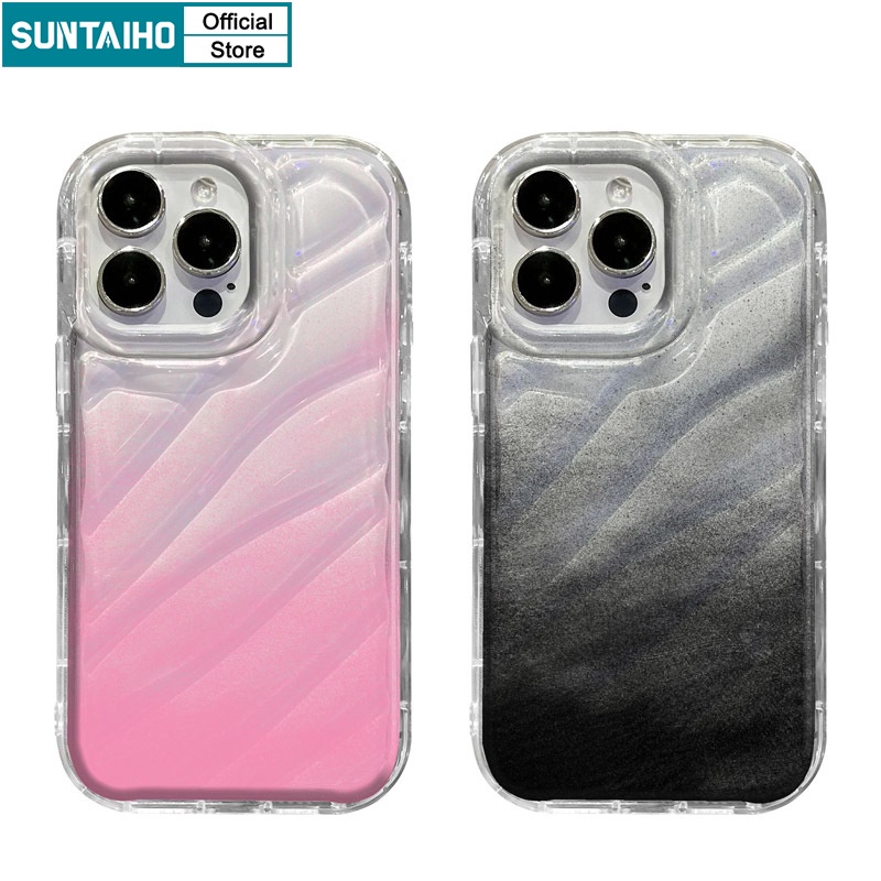 Suntaiho เคสไอโฟน เคสโทรศัพท์มือถือแบบนิ่ม TPU ใส กันกระแทก ไล่โทนสี สําหรับ Iphone 11 12 13 14 15 Pro Max IP 7 8 Plus Iphon X Xs XR Xs Max