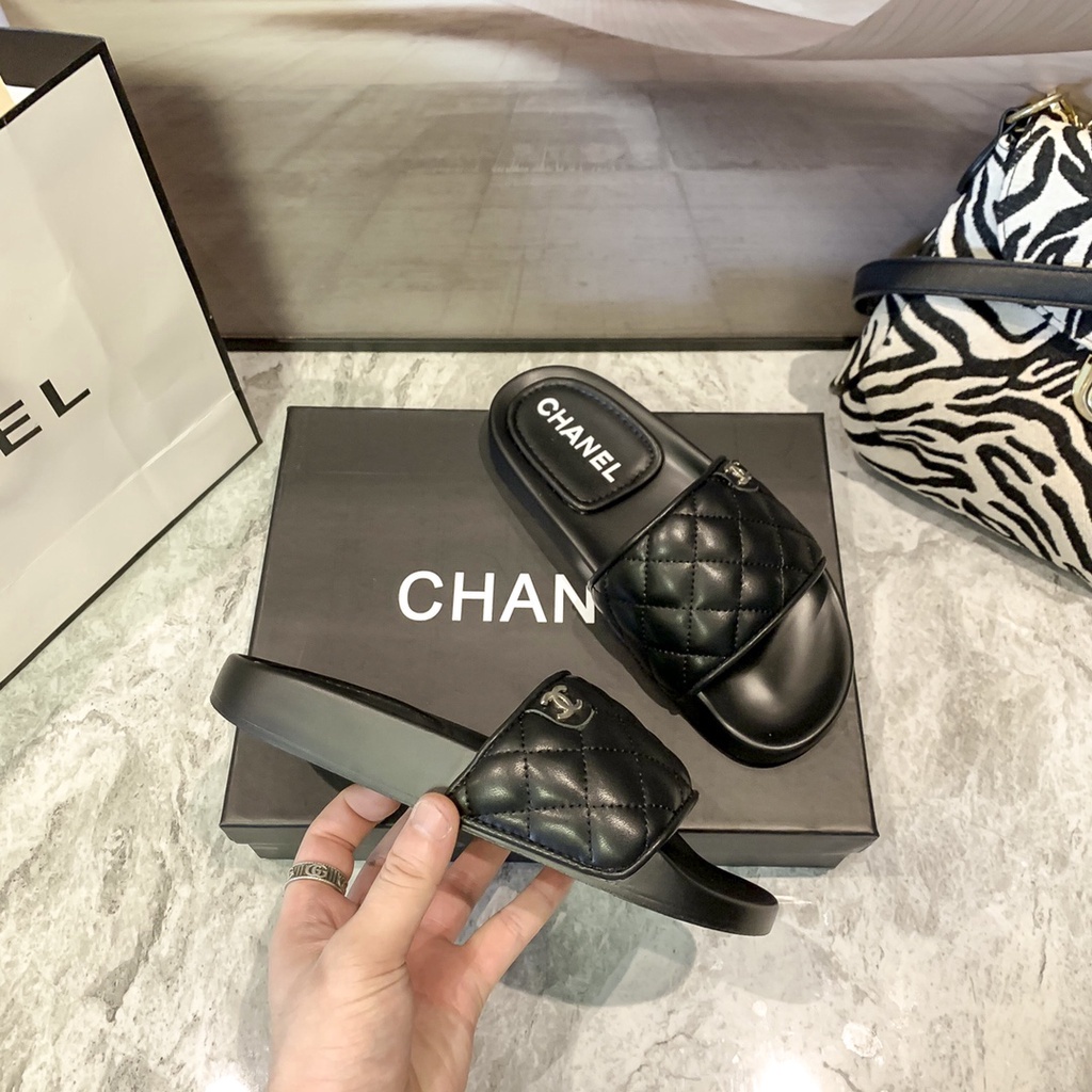 Chanel รองเท้าแตะ พื้นหนา แฟชั่นฤดูร้อน สําหรับผู้หญิง