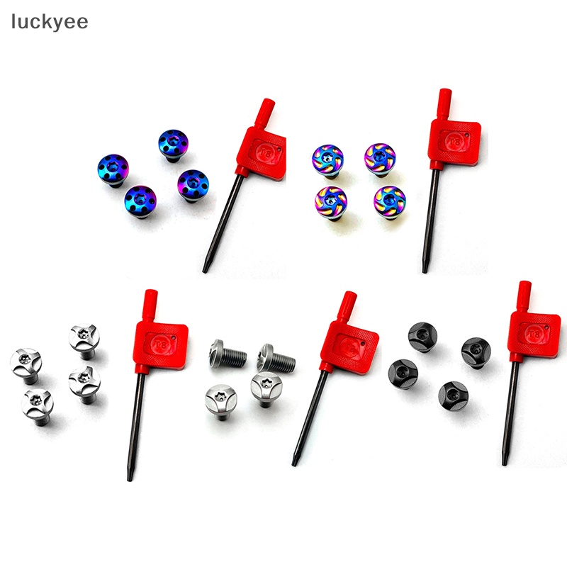 Luckyee สกรูสเตนเลส 1911 CNC T8 สีฟ้า 4 ชิ้น TQ