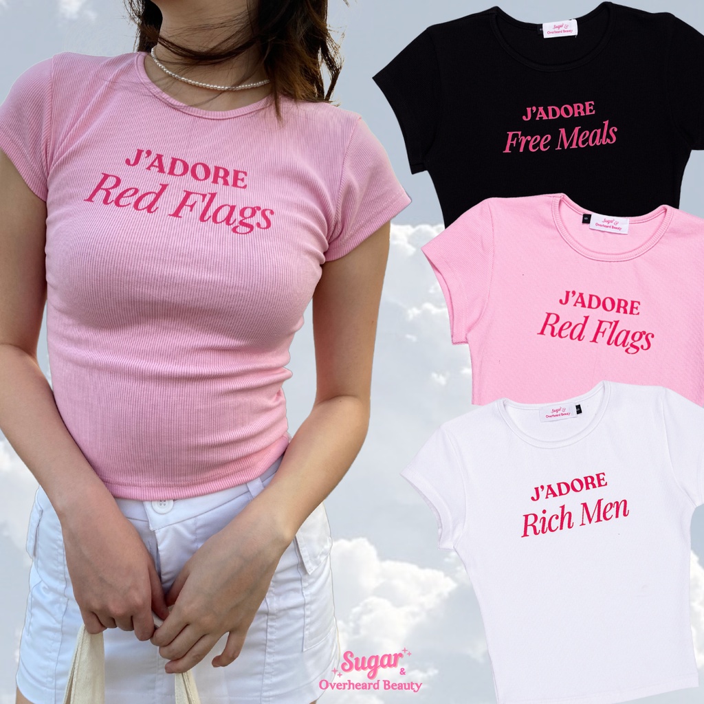 Shewearssugar Jadore Baby Tee | เสื้อเสื้อผ้าผู้หญิง