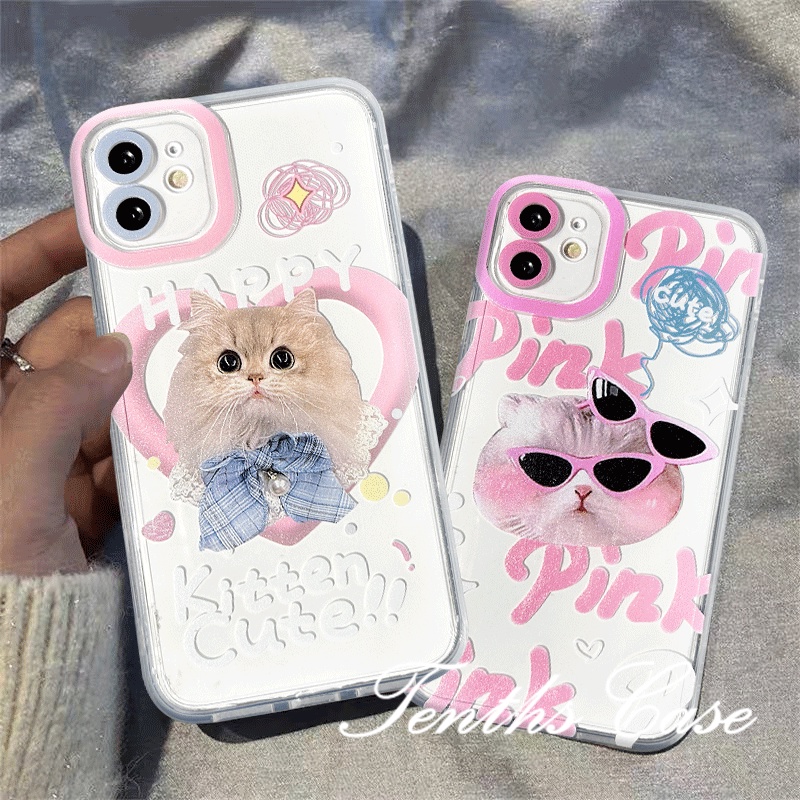 เคสโทรศัพท์มือถือแบบนิ่ม ลายแมวน่ารัก พร้อมแว่นกันแดด สําหรับ Samsung A04E A14 A04s A23 A33 A53 A13 A73 A03s A12 A22 A32 A51 A52 A71 A50s A30s A11 A02s S22 Ultra