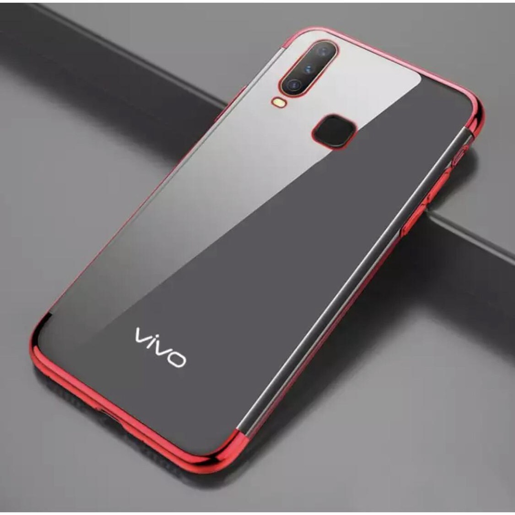 เคส Vivo V23E / V20 / V20pro / V19 / V17pro / V15 / V15pro / V11 / V11i สำหรับวีโว่ เคสใสขอบสี กันกร