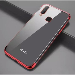 เคส Vivo Y20 / Y20s / Y19 / Y17 / Y15 / Y15S / Y12 / Y12A / Y12S / Y11 สำหรับวีโว่ ใสขอบสี กันกระแทก นิ่ม TPU Case