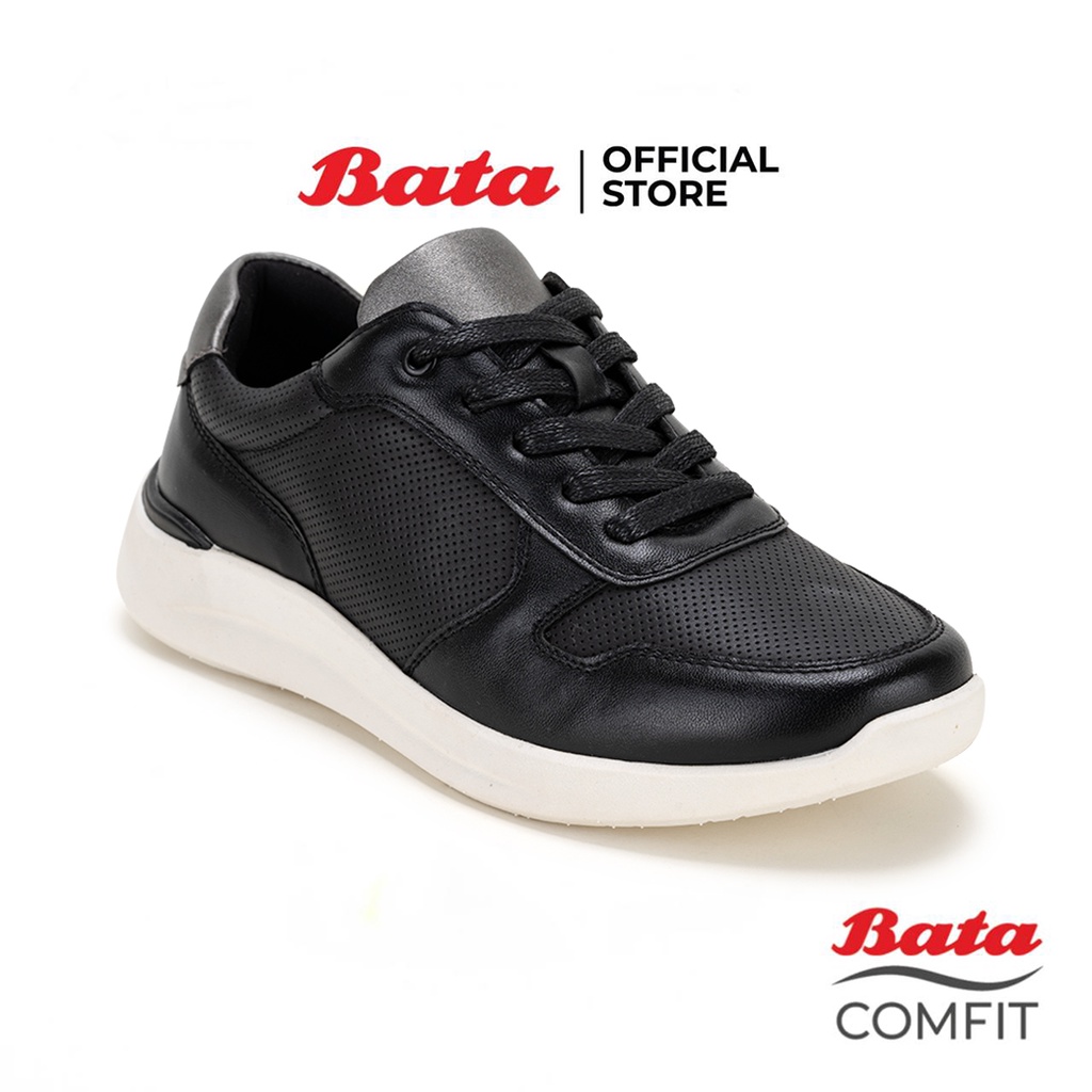 Bata บาจา Comfit รองเท้าผ้าใบเพื่อสุขภาพแบบผูกเชือก รองรับน้ำหนักเท้า สวมใส่ง่าย สำหรับผู้หญิง รุ่น LOTUS สีขาว 6011035 สีดำ 6016035