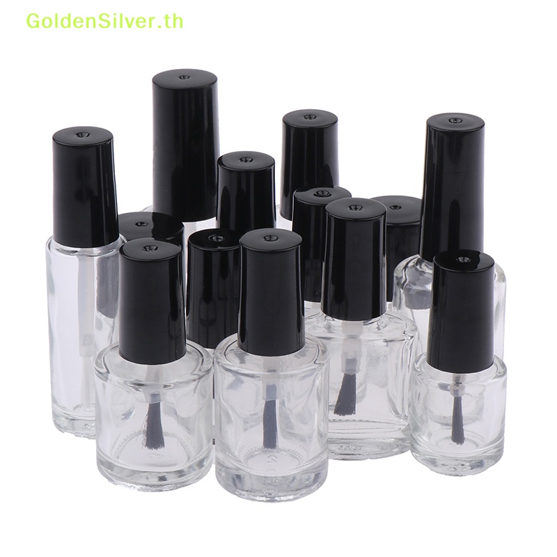 Goldensilver ขวดเปล่า พร้อมฝาปิด สําหรับใส่สีทาเล็บเจล 1 ชิ้น