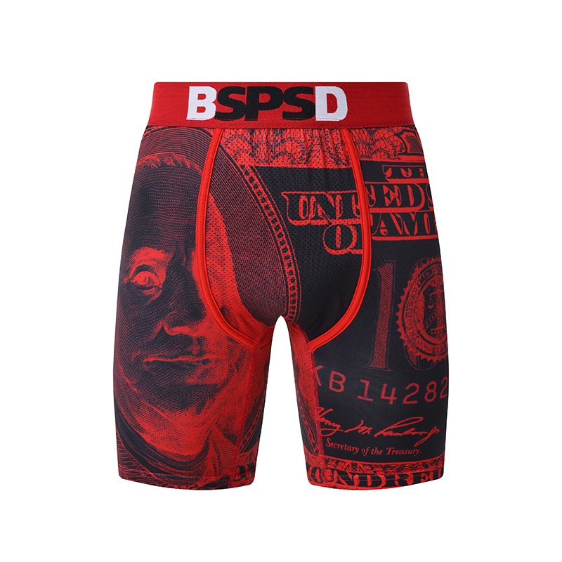 Bspsd กางเกงชั้นใน กางเกงบ็อกเซอร์ พิมพ์ลาย ระบายอากาศ แฟชั่นสําหรับผู้ชาย