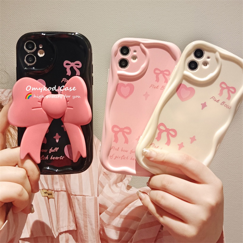 Oppo Reno 7 6 5 Pro Reno 9 8 Pro OPPO A1 Pro 5G OPPP F11 F9 เคสโทรศัพท์ โบว์น่ารัก ป้องกันด้านหลัง น