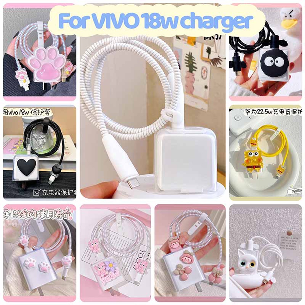 เคสหูฟัง TPU ทรงสี่เหลี่ยม ลายการ์ตูนน่ารัก สําหรับ vivo 18W vivo y20s V1820B-US y31 y51 v11i S1 Pro