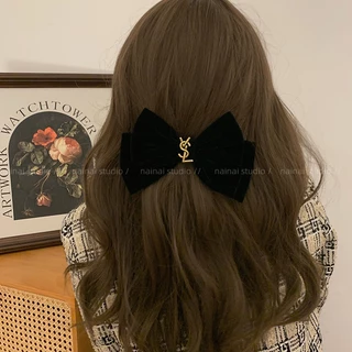 ที่คาดผม ผ้ากํามะหยี่ พิมพ์ลายตัวอักษร ysl เข้ากับทุกการแต่งกาย สีดํา เครื่องประดับ แฟชั่นเรียบง่าย สไตล์คลาสสิก สําหรับผู้หญิง