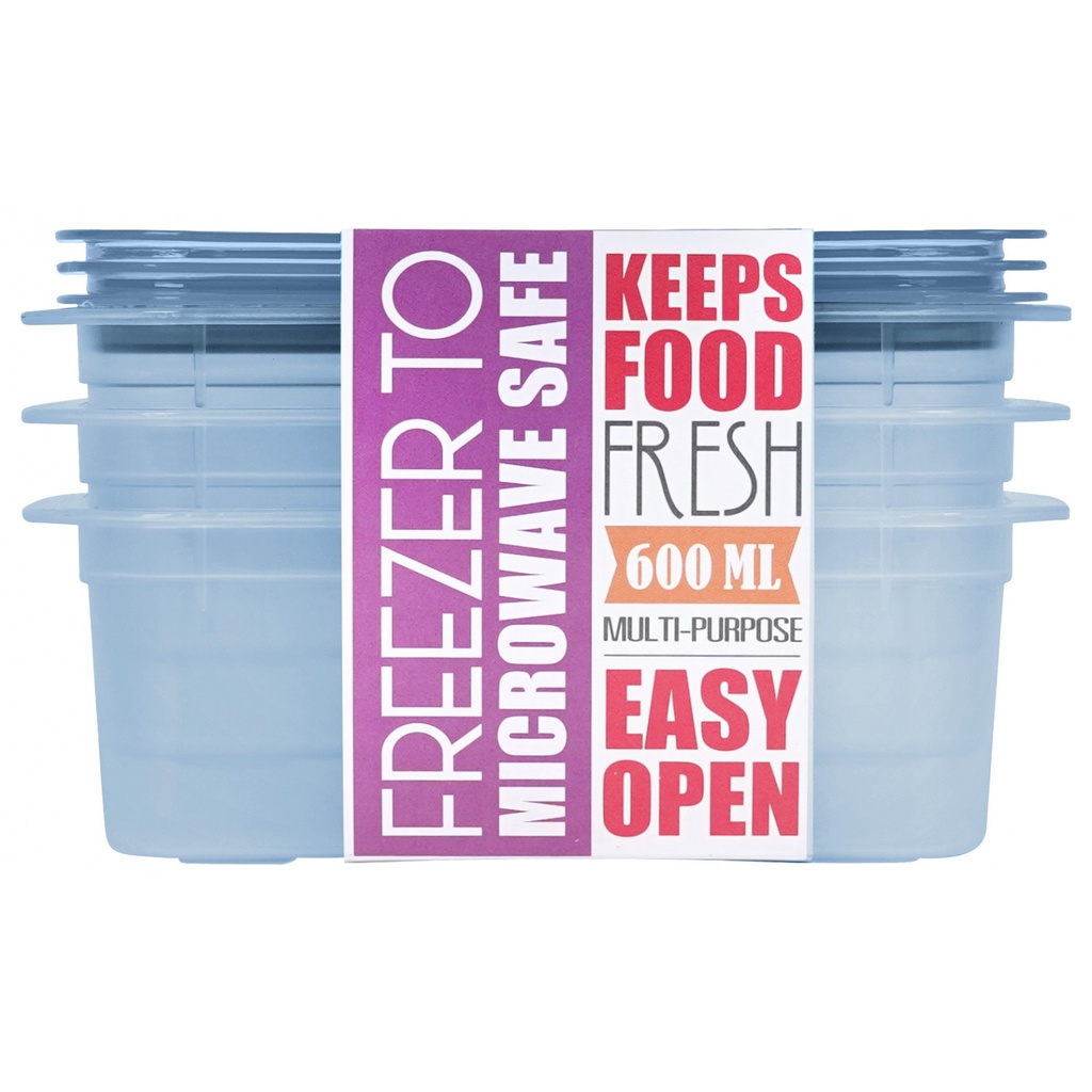 ShopKB-JCJ Click Lock ชุดกล่องถนอมอาหาร (1x3) 600 ml. No.31325 ยืนหนึ่งในไทย