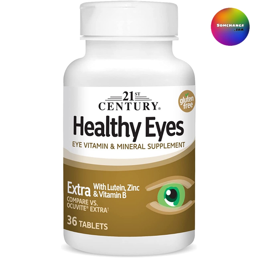 Healthy Eyes Extra With Lutein, Zinc &amp; Vitamin By 21st Century (36เม็ด) บำรุงสายตา