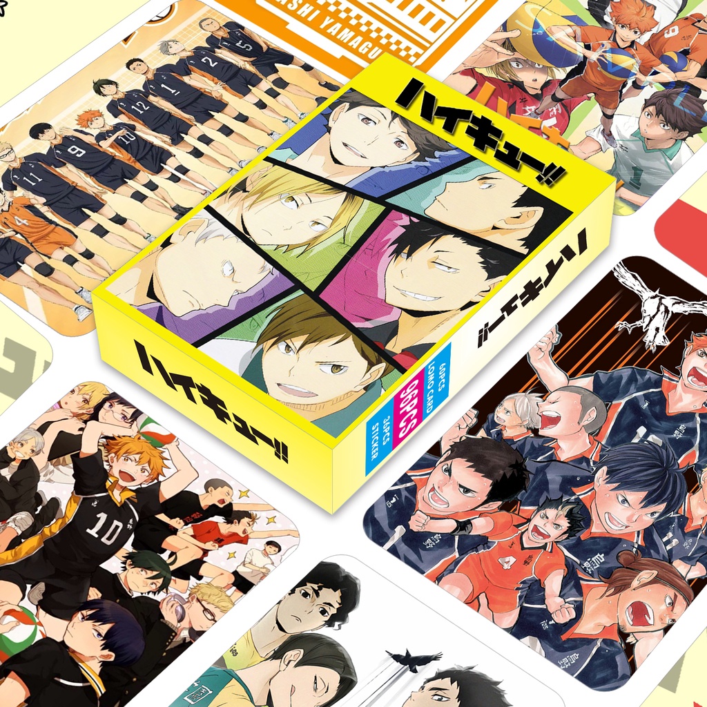 ไฮคิว!! 96 ชิ้น / กล่อง สติกเกอร์ โฟโต้การ์ด โลโม่การ์ด โปสการ์ด สองด้าน ราคาถูก CX