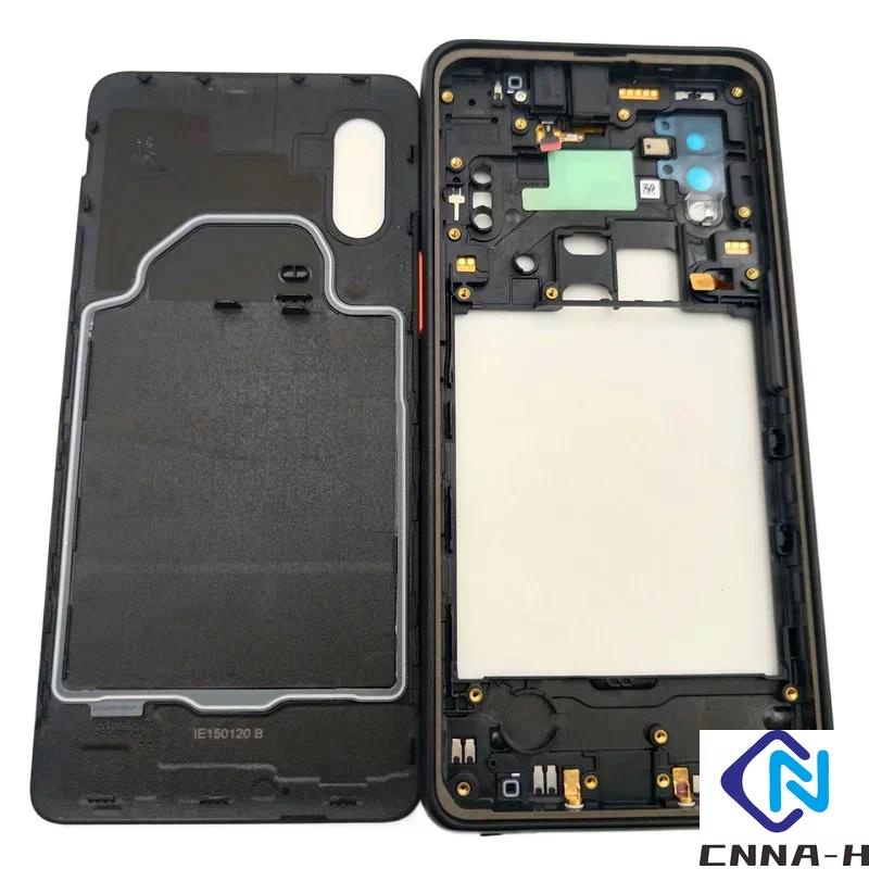 โทรศัพท์กรอบกลาง + แบตเตอรี่แผงด้านหลังฝาครอบสําหรับ Samsung Galaxy Xcover Pro SM-G715FN