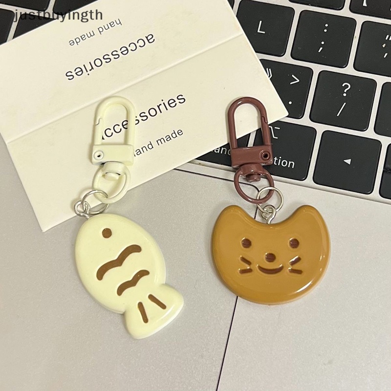 [JBTH] พวงกุญแจ จี้รูปปลา แมวน้อยน่ารัก สร้างสรรค์ เครื่องประดับแฟชั่น สําหรับกระเป๋านักเรียน [JB]