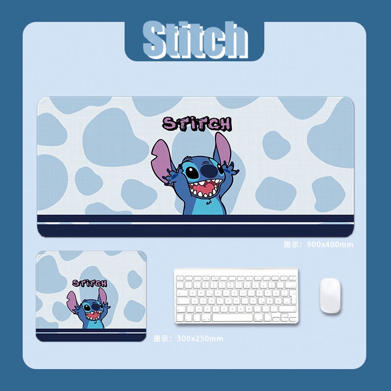 แผ่นรองเมาส์ คีย์บอร์ด ลายการ์ตูน Stitch น่ารัก อุปกรณ์เสริม สําหรับคอมพิวเตอร์ตั้งโต๊ะ XXL