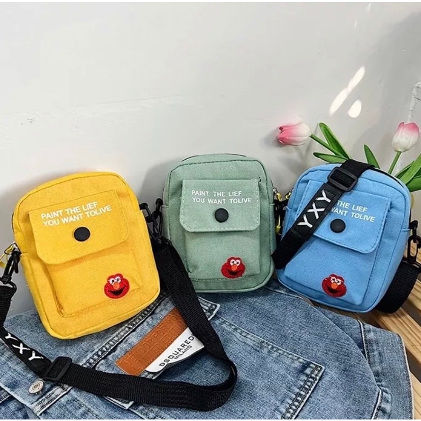 พร้อมส่ง ✅ กระเป๋าสะพายข้างแฟชั่นเกาหลี กระเป๋าสะพายแฟชั่น รูปทรงสวยกระทัดรัด พกพาง่าย เนื้อผ้าแคนวาส -- A