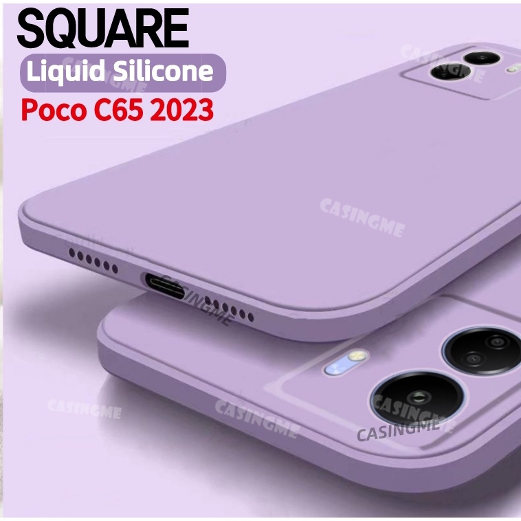 เคสซิลิโคนนิ่ม ทรงสี่เหลี่ยม กันกระแทก สําหรับ Poco C65 2023 Poco C65 C 65 65C PocoC65 2023