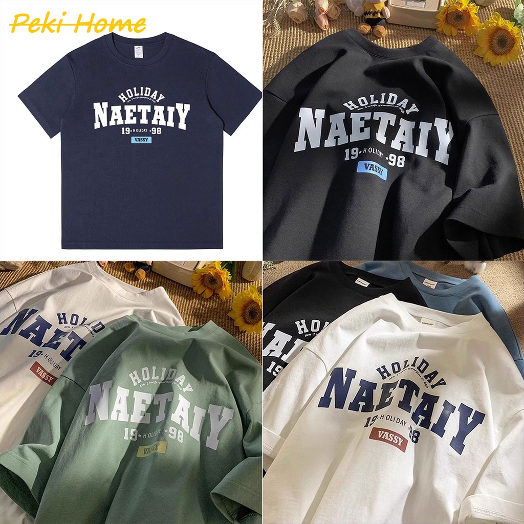พร้อมส่ง เสื้อยืดหลวมเเฟชั่นพิมพ์ลาย สไตลืเกาหลีเรียบง่าย เสื้อยืดแฟชั่น ลายหมี ผ้าคอตตอน ใส่แล้วดูผอม