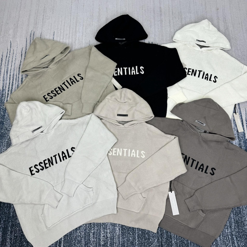 [LIQUIDATION] Essentials - Fear Of God Knit Pullover Hoodie - เสื้อสเวตเตอร์มีฮู้ด ESSENTIALS Wool H