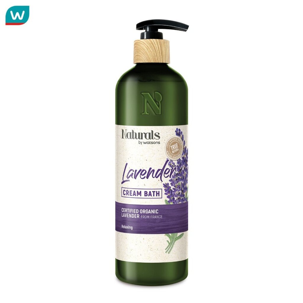 Naturals by Watsons เนเชอรัล บาย วัตสัน ทรู เนเชอรัล ลาเวนเดอร์ ครีม บาธ 490มล