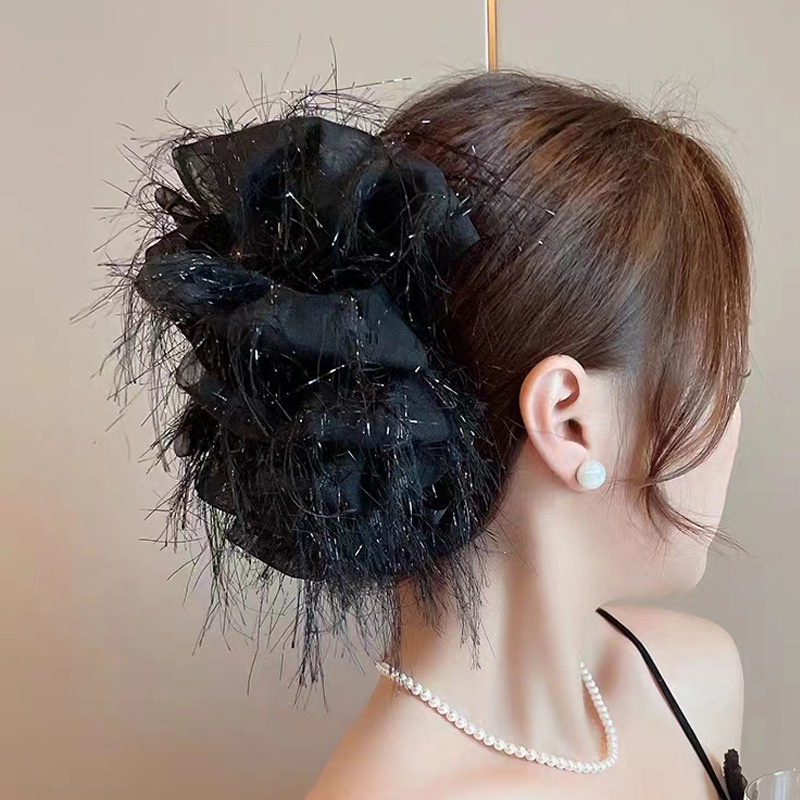 2023สไตล์ใหม่featherพู่ตาข่ายคว้าคลิปhigh-endกิ๊บติดผมหญิงผมsharkคลิป
