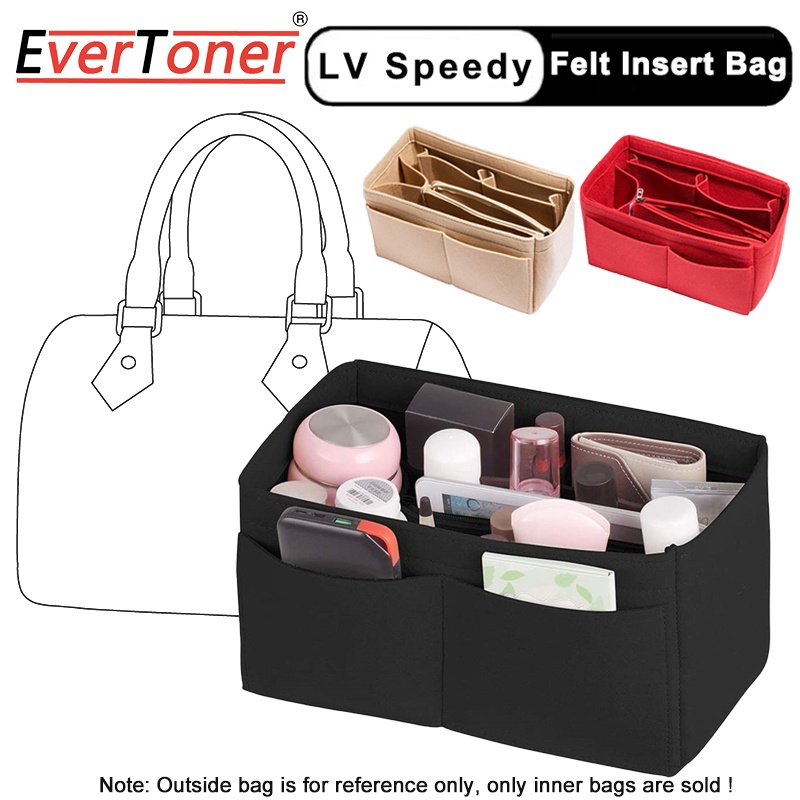 Evertoner กระเป๋าเครื่องสําอาง กระเป๋าผ้าสักหลาด แบบพกพา สําหรับ Speedy 25 30 35