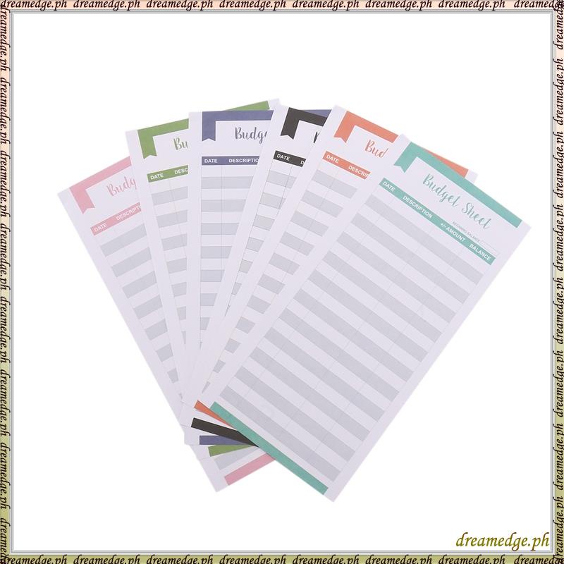 [SKG] 60 ชิ้น Expense Tracker แผ่น Budget Trackers กระดาษ Fit Budget ซองจดหมายธนบัตรซองจดหมาย Budget