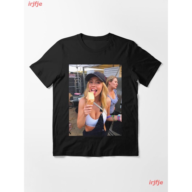พิมพ์ลาย New Sydney Sweeney Essential T-Shirt ผู้หญิง ดพิมพ์ลาย เสื้อยืดผ้าฝ้าย คอกลม cotton ความนิย