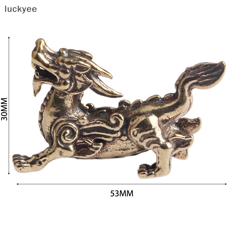 ฟิกเกอร์รูปปั้นสัตว์ปี่เซียะ ทองเหลืองนําโชค สไตล์จีนโบราณ สําหรับตกแต่งบ้าน TQ