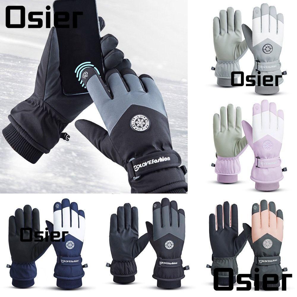 Osier1 ถุงมือหิมะ กันลื่น หน้าจอสัมผัส สําหรับขี่รถจักรยานยนต์ เล่นสกี ฤดูหนาว