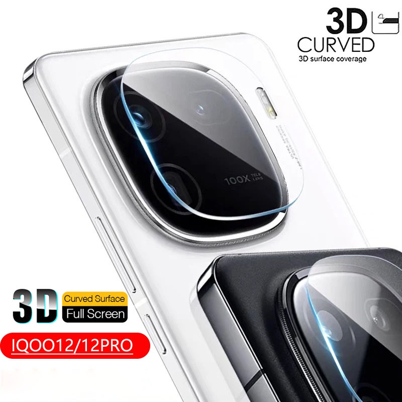 ฟิล์มกระจกนิรภัยกันรอยเลนส์กล้อง HD 3D 1-3 ชิ้น สําหรับ IQOO 12 5G IQOO12 5G 2023