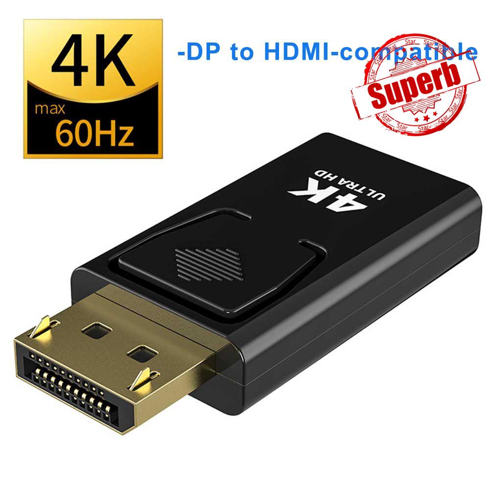 อะแดปเตอร์แปลงพอร์ตหน้าจอ DP ตัวผู้ เป็น HDMI ตัวเมีย สําหรับ 4K HD 1080P HDTV PC M0S6