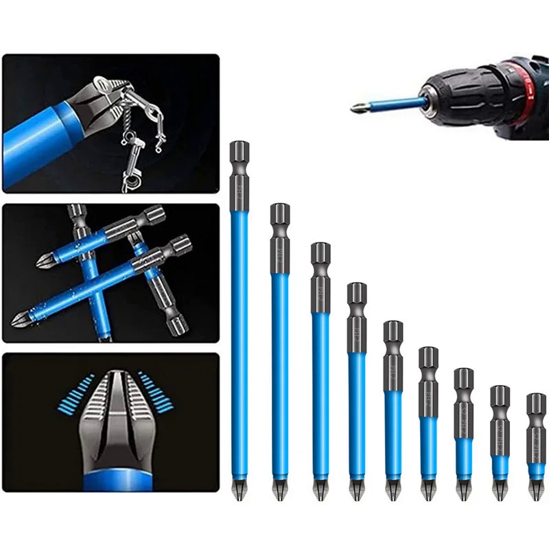 Anti Non-slip Magnetic Screwdriver Bit 9255 Alloy Steel Screwdriver Bits Hand Tools Electric Hex Sha