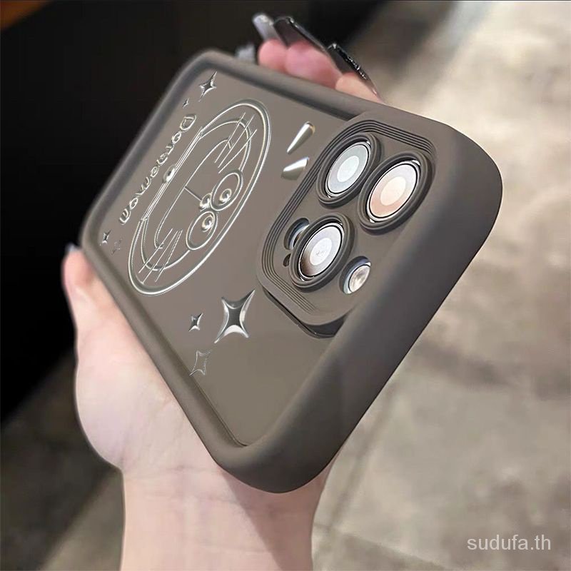 เคสป้องกันโทรศัพท์มือถือ แบบนิ่ม ลายการ์ตูนโดราเอมอน กันกระแทก กันฝุ่น สําหรับ iPhone 15promax 14plus 15pro 14 13 11 promax xr xs xsmax 7 8 15 plus 14 13 12 pro 12promax - รูปที่ 2
