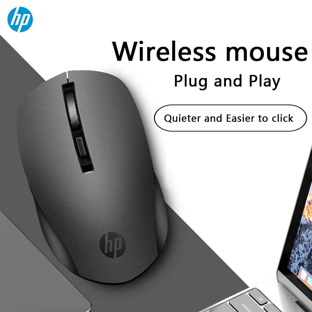 เม้าส์ไร้สาย HP Wireless Mute Mouse USB Silent HP S1000 Plus 1600 DPI ปรั USB 3.0 รั Optical Mouse คอมพิวเตอร์ 2.4 กิกะเ