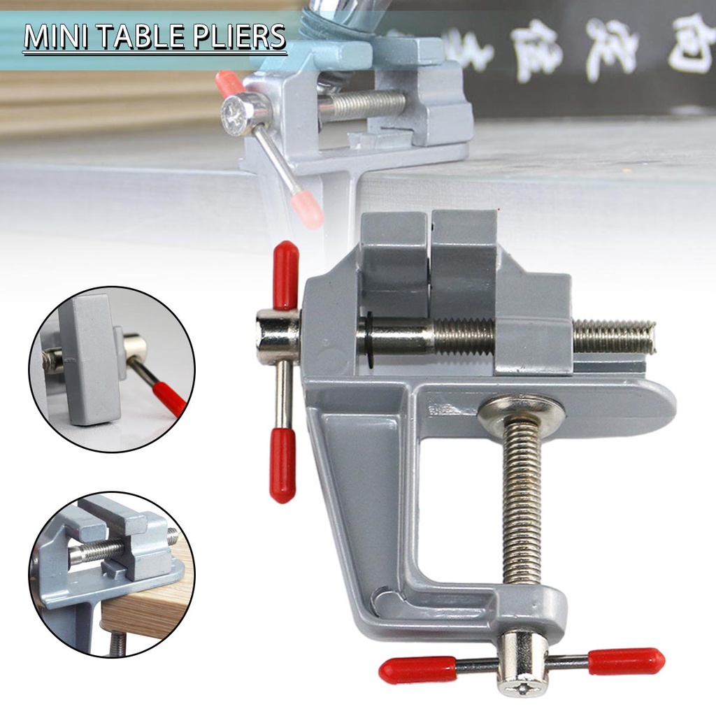 New Mini Table Bench Vise 3.5" Work Bench Clamp Swivel Vice Craft Repair Tool