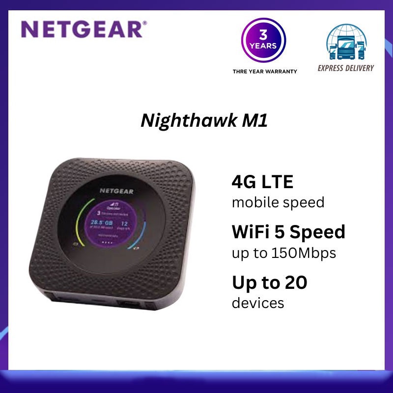 Netgear Nighthawk M1 MR1100 Gigabit LTE เราเตอร์มือถือ【รับประกัน 2 ปีโดย NETGEAR】