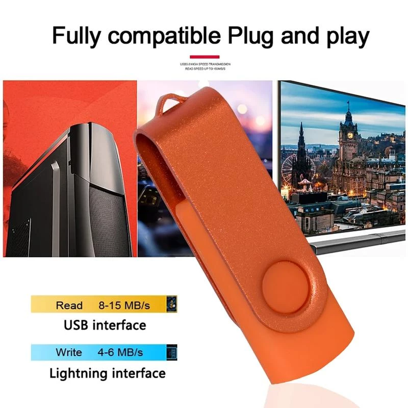 ขายส่ง แฟลชไดรฟ์ USB หมุนได้ ไดรฟ์ปากกา 4GB 8GB 16GB 32GB 64GB แท่ง USB ความเร็วสูง 2. 0 แฟลชไดรฟ์ Pendrive โลโก้ที่กําหนดเอง thumbnail 9