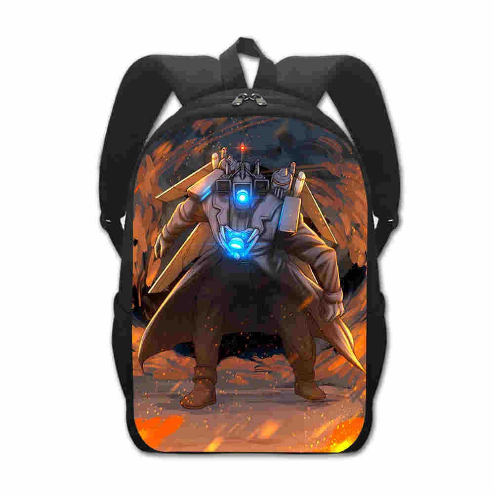 SKIBIDI TOILET classic กระเป๋า กระเป๋าเป้สะพายหลังสำหรับเด็ก Skibidi กระเป๋านักเรียน สว่านไฟฟ้า Tita