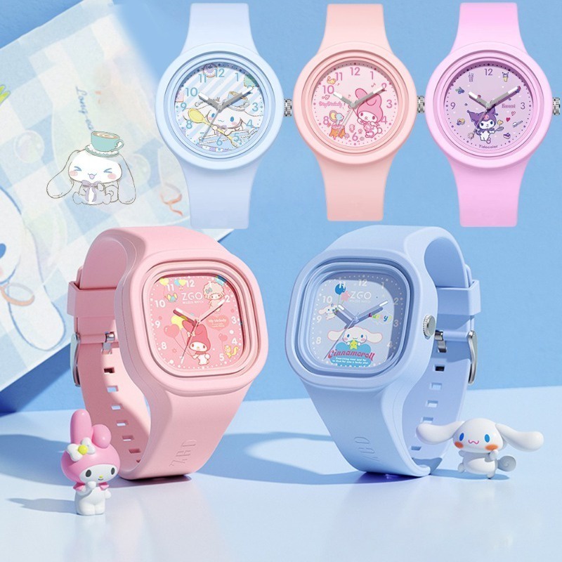Sanrio Cinnamoroll นาฬิกาข้อมือควอทซ์ ลายการ์ตูนอนิเมะน่ารัก กันน้ํา ของขวัญ สําหรับเด็กผู้หญิง และผู้ชาย