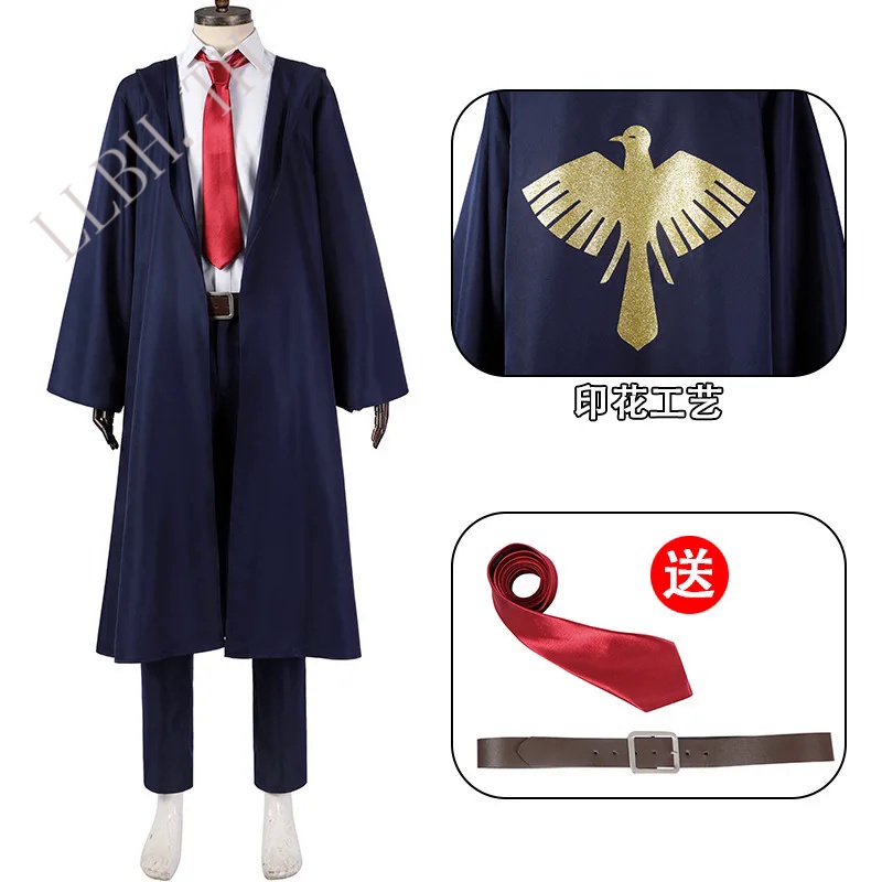 Anime Mashle Magic and Muscles Mash Burnedead Cosplay Costume Wig Trench Black School Uniform Men An