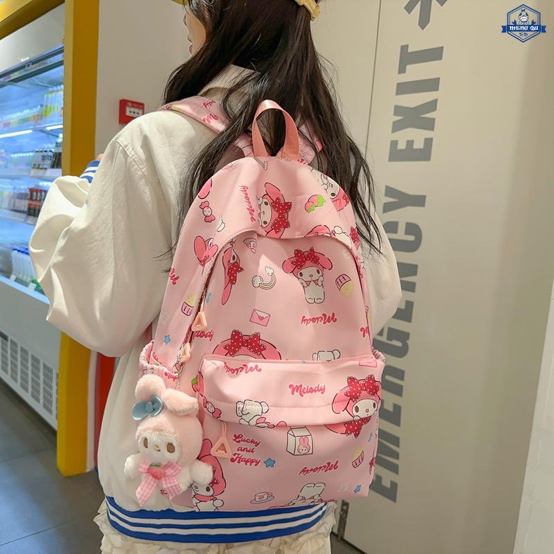 SANRIO กระเป๋าเป้สะพายหลัง พิมพ์ลายกราฟฟิติ Melody ขนาดใหญ่ จุของได้เยอะ เหมาะกับให้เป็นของขวัญ สําหรับเด็กผู้หญิง และนักเรียนมัธยมปลาย