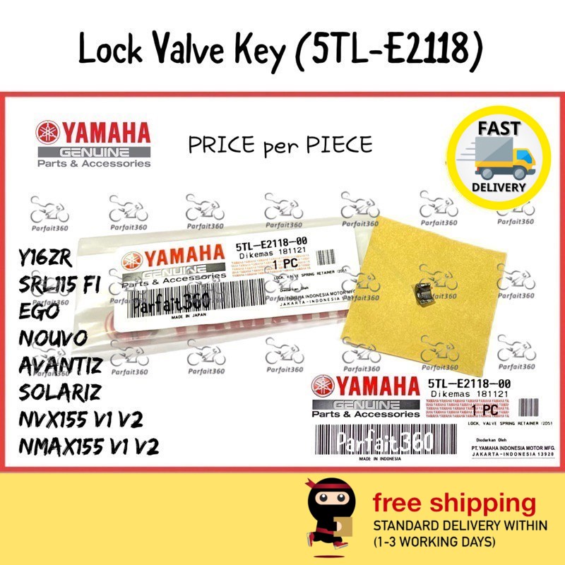5TL-E2118 Y16ZR / SRL115i / EGO / NOUVO / AVANTIZ / SOLARIZ / NVX & NMAX V1 Cotter Lock Valve Key Sp