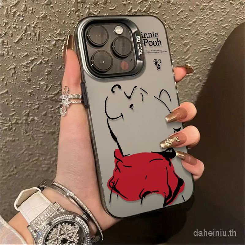 เคสโทรศัพท์มือถือ แบบนิ่ม ลายการ์ตูนหมีพูห์ สําหรับ Apple Iphone 15 14promax 13 15promax 12 11 MPS6