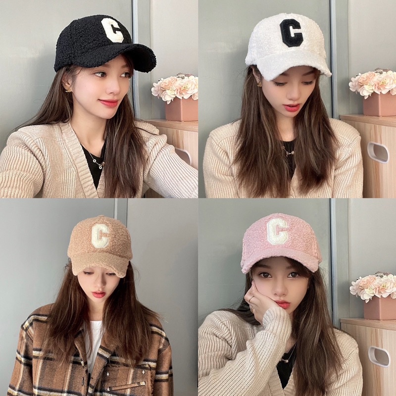 (AR) หมวกแก๊ปกันแดด cap ขนสังเคราะห์(C)