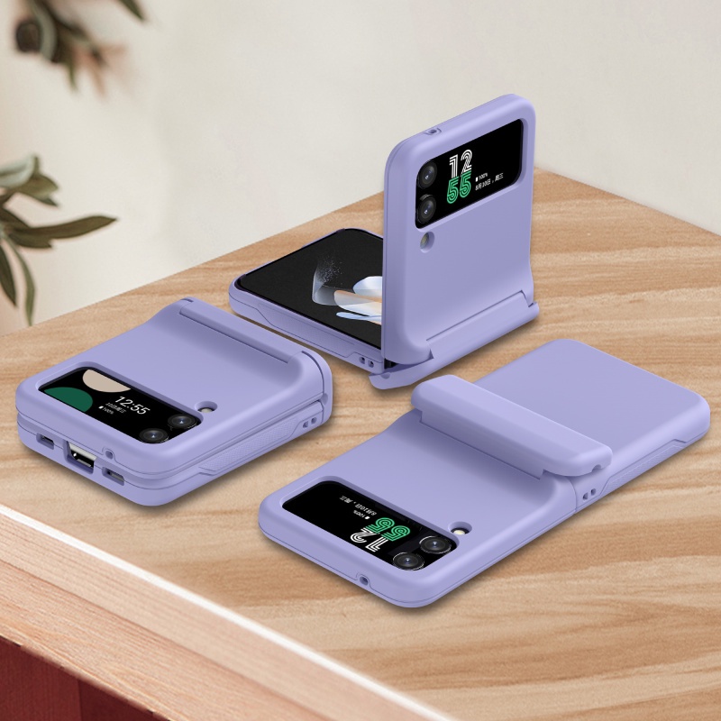 สําหรับ Samsung Galaxy Z Flip4 Flip3 เคสบานพับสปริง ช่องใส่การ์ด กันกระแทก