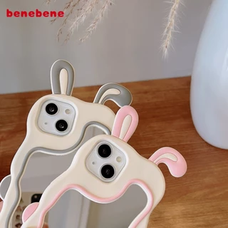 Medium Mirror Rabbit Soft Apple Phone Case Back Protection Case เหมาะสําหรับ iphoneCases/iPhone14