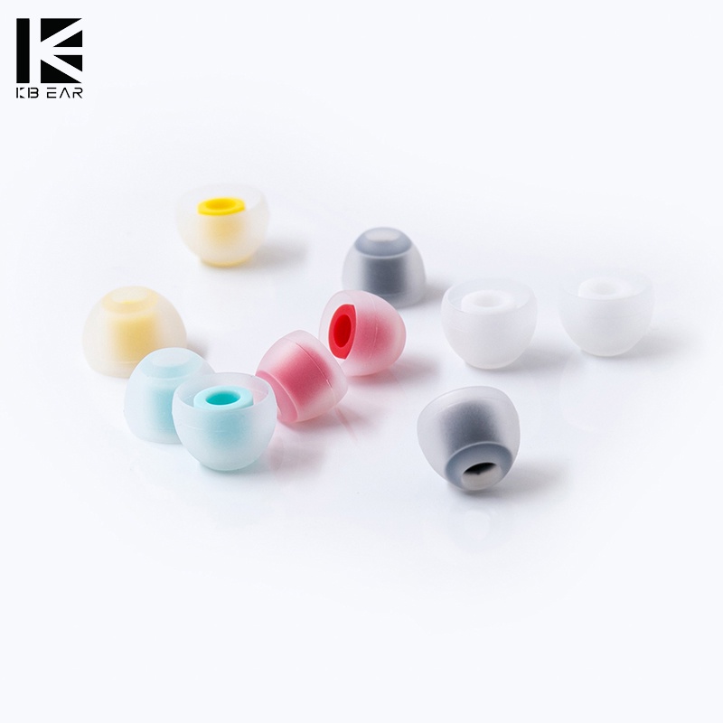 Kbear 07 จุกหูฟังซิลิโคน ตัดเสียงรบกวน 1 คู่ (2 ชิ้น) 5 คู่ (10 ชิ้น) ขนาด S M M L สําหรับหูฟัง KBEAR TRI
